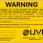 UV Resources LLC - Warning Labels – 10 Pack Includes TEN Each